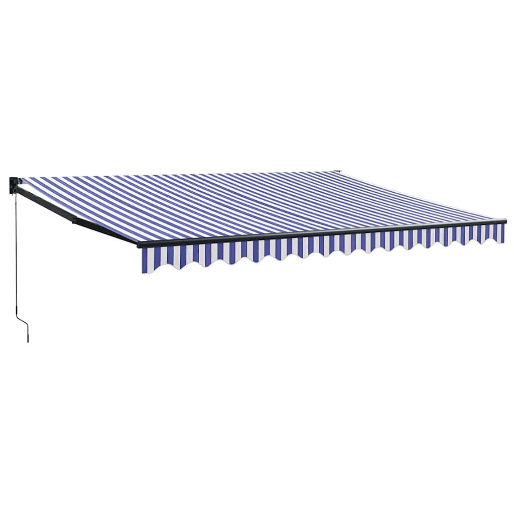 Toldo retráctil aluminio y tela gris antracita y blanco 3x2,5 m