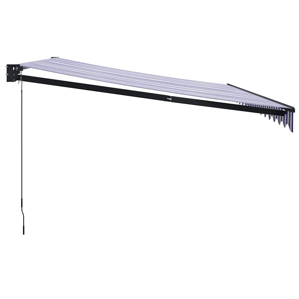 Toldo retráctil aluminio y tela gris antracita y blanco 3x2,5 m