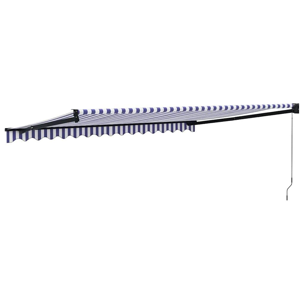 Toldo retráctil aluminio y tela gris antracita y blanco 3x2,5 m