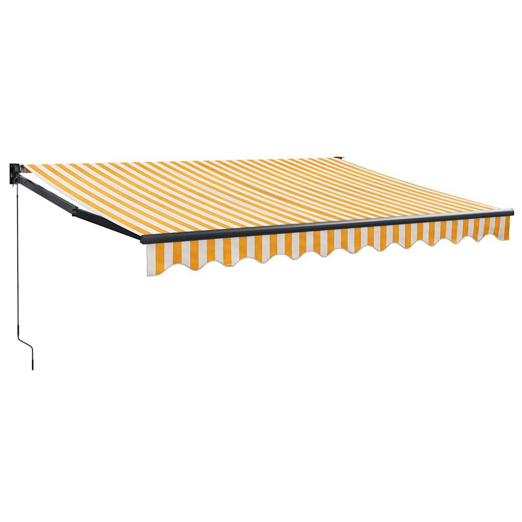 Toldo retráctil aluminio y tela gris antracita y blanco 3x2,5 m