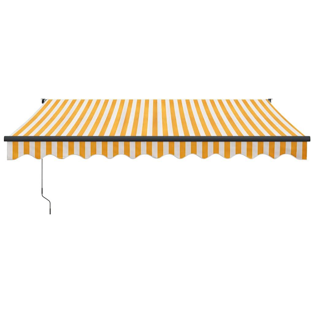 Toldo retráctil aluminio y tela gris antracita y blanco 3x2,5 m