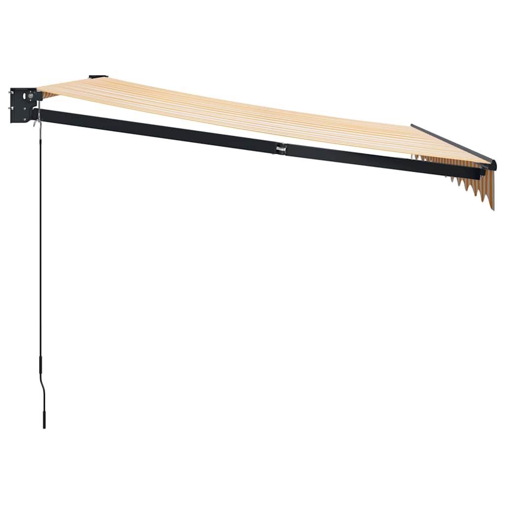 Toldo retráctil aluminio y tela gris antracita y blanco 3x2,5 m
