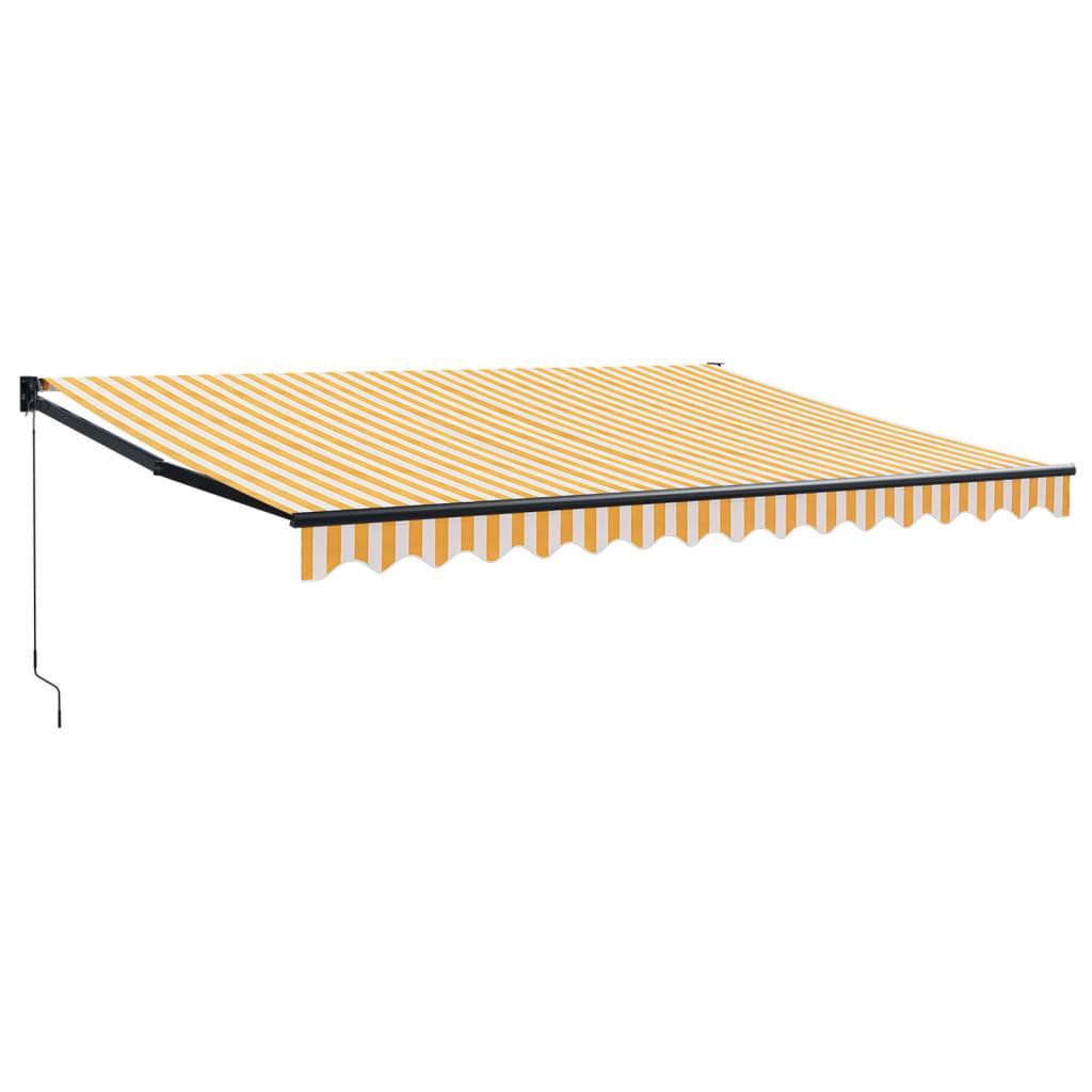 Toldo retráctil aluminio y tela gris antracita y blanco 3x2,5 m
