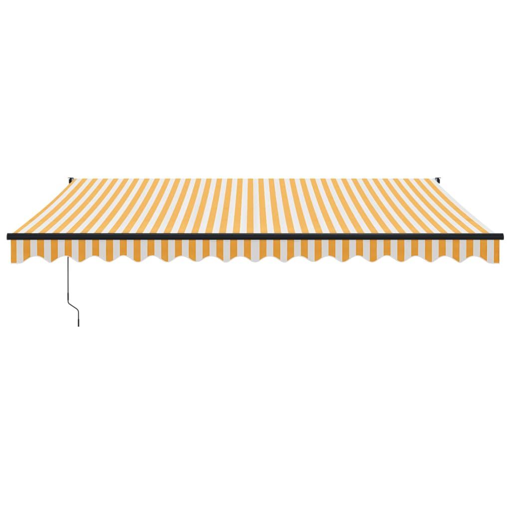 Toldo retráctil aluminio y tela gris antracita y blanco 3x2,5 m