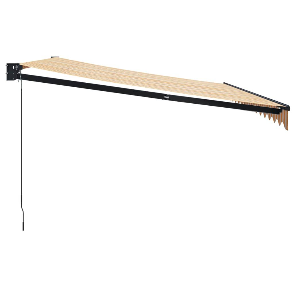 Toldo retráctil aluminio y tela gris antracita y blanco 3x2,5 m