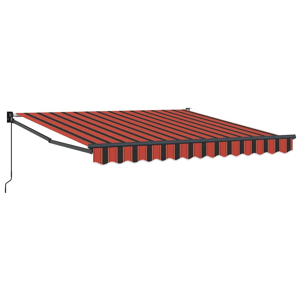 Toldo retráctil aluminio y tela gris antracita y blanco 3x2,5 m