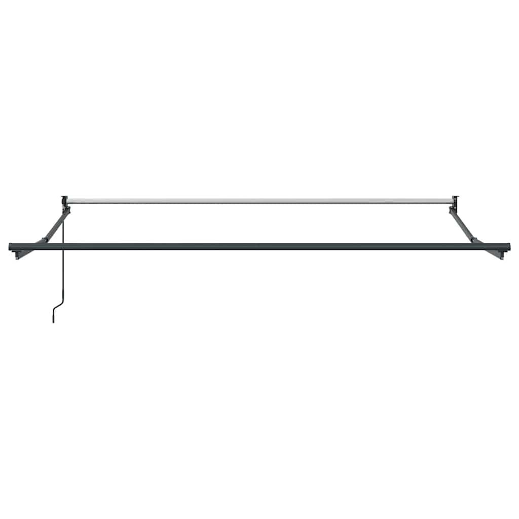 Toldo retráctil aluminio y tela gris antracita y blanco 3x2,5 m