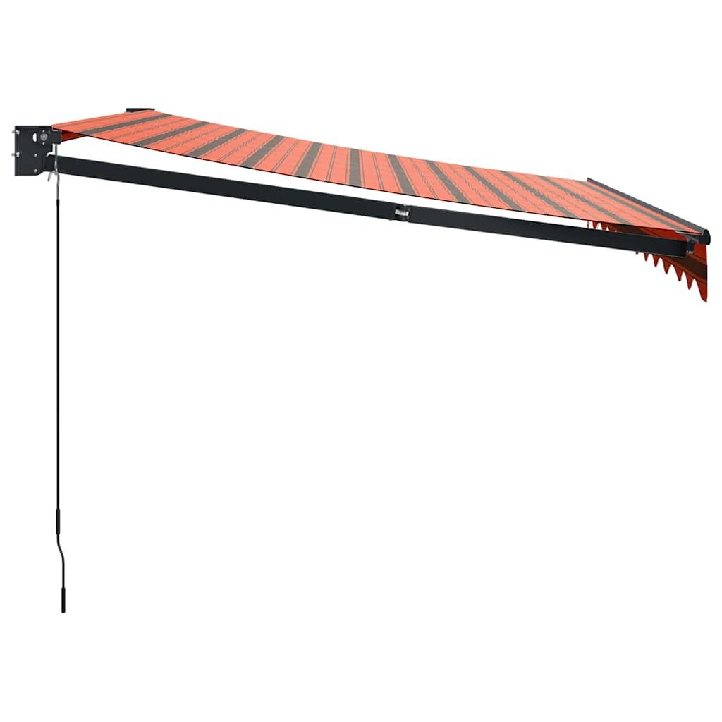 Toldo retráctil aluminio y tela gris antracita y blanco 3x2,5 m