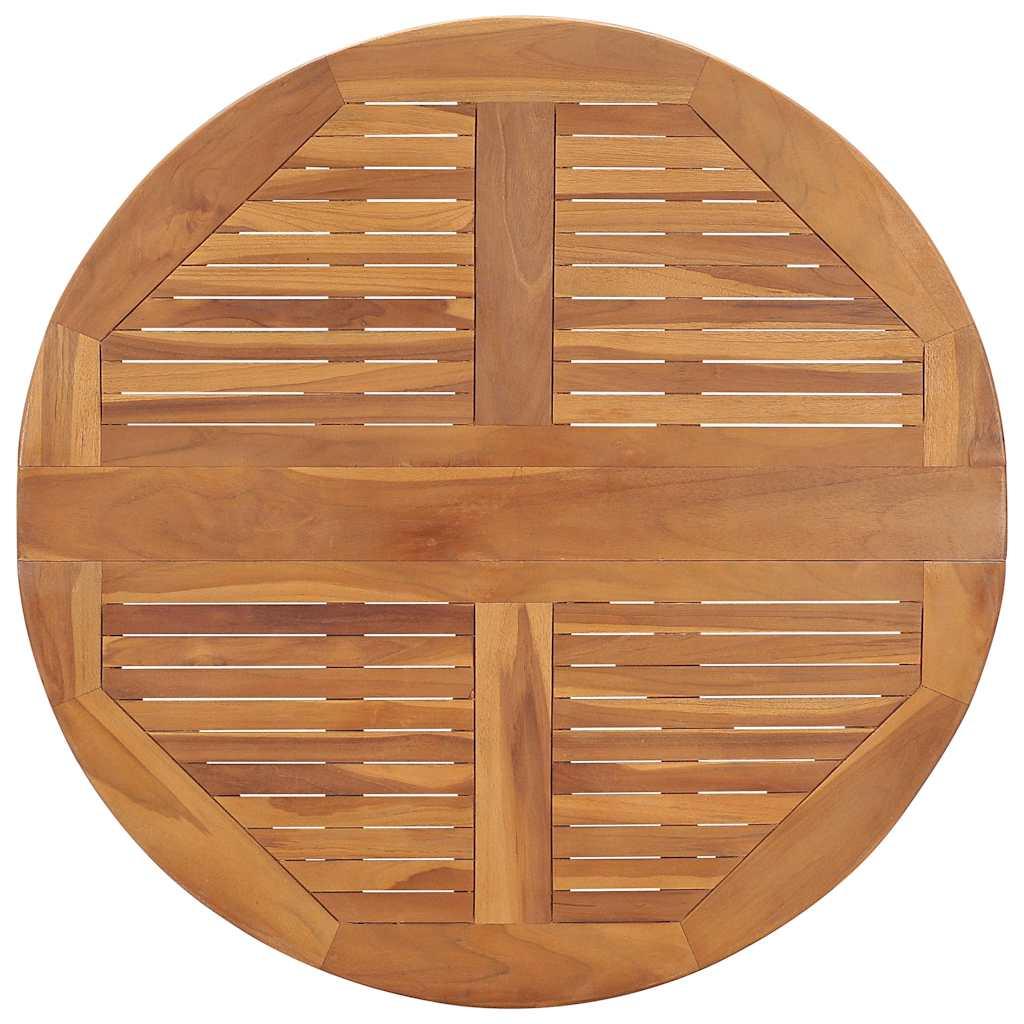 Mesa de comedor plegable para jardín madera de teca 90x90x75 cm