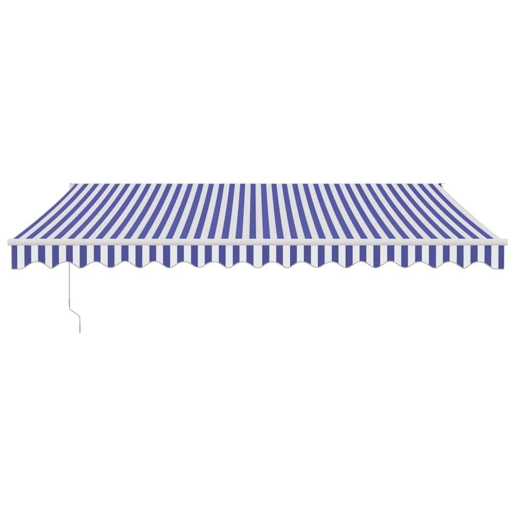 Toldo retráctil automático gris antracita y blanco 500x350 cm