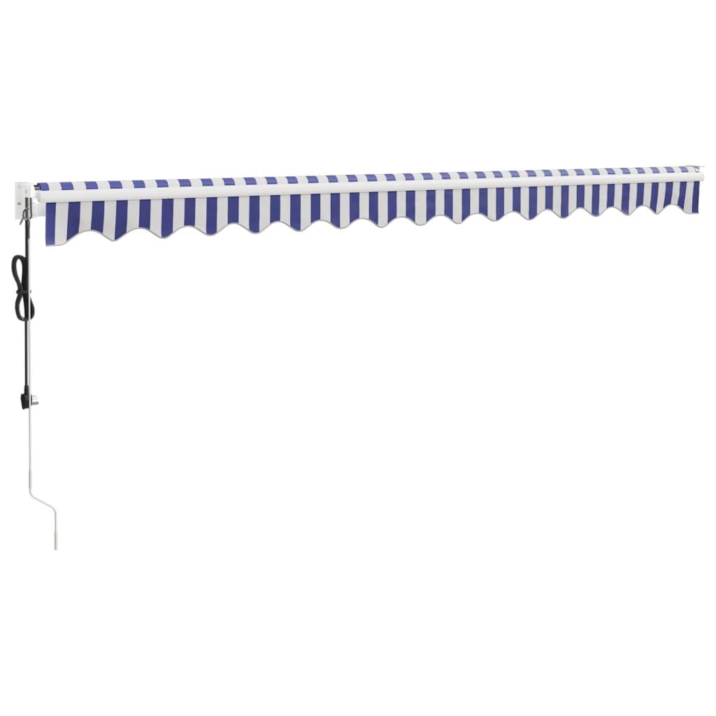 Toldo retráctil automático gris antracita y blanco 500x350 cm