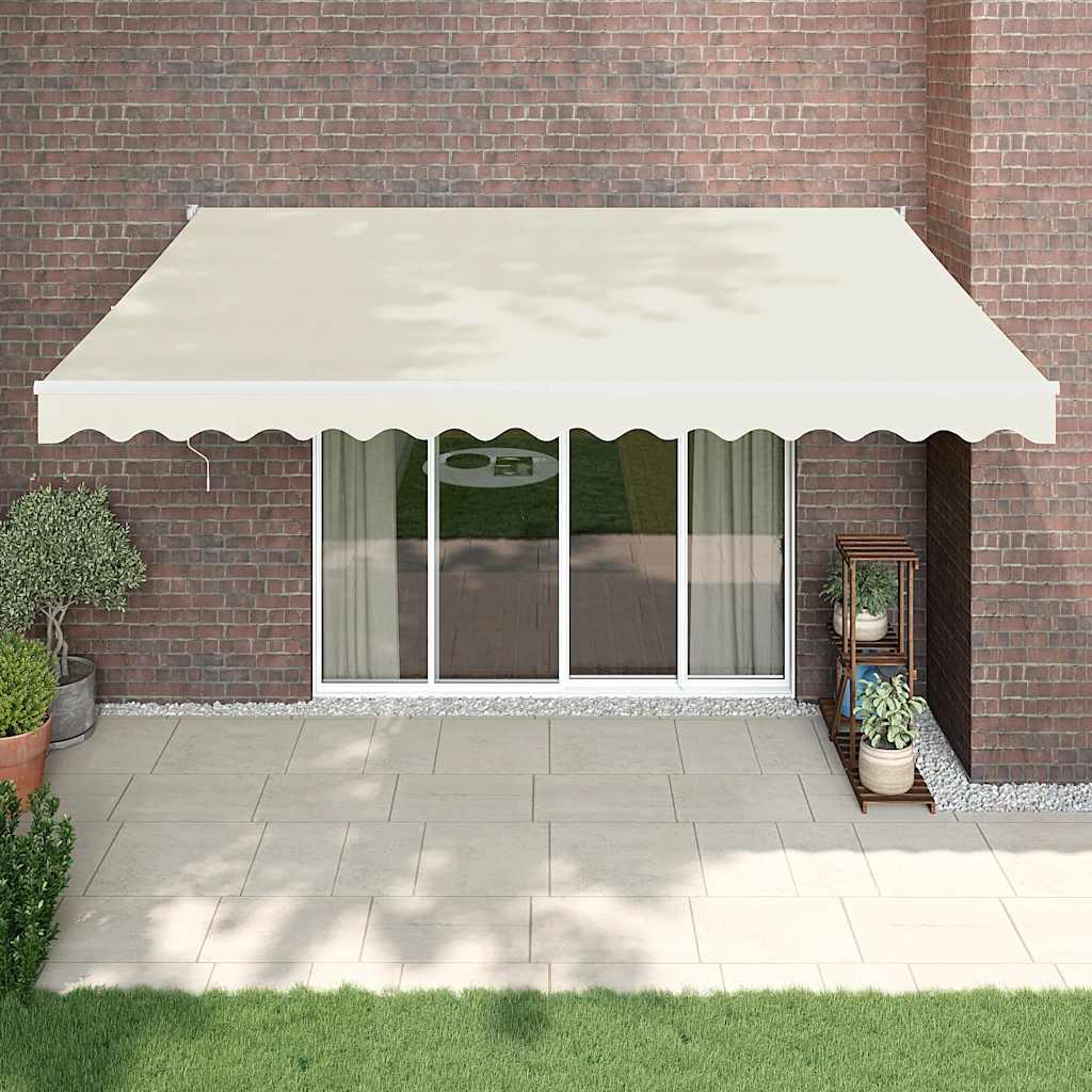 Toldo retráctil Amarillo y Blanco con Marco Antracita 3 x 2,5 m