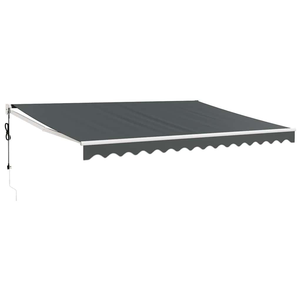 Toldo retráctil automático gris antracita y blanco 300x250 cm
