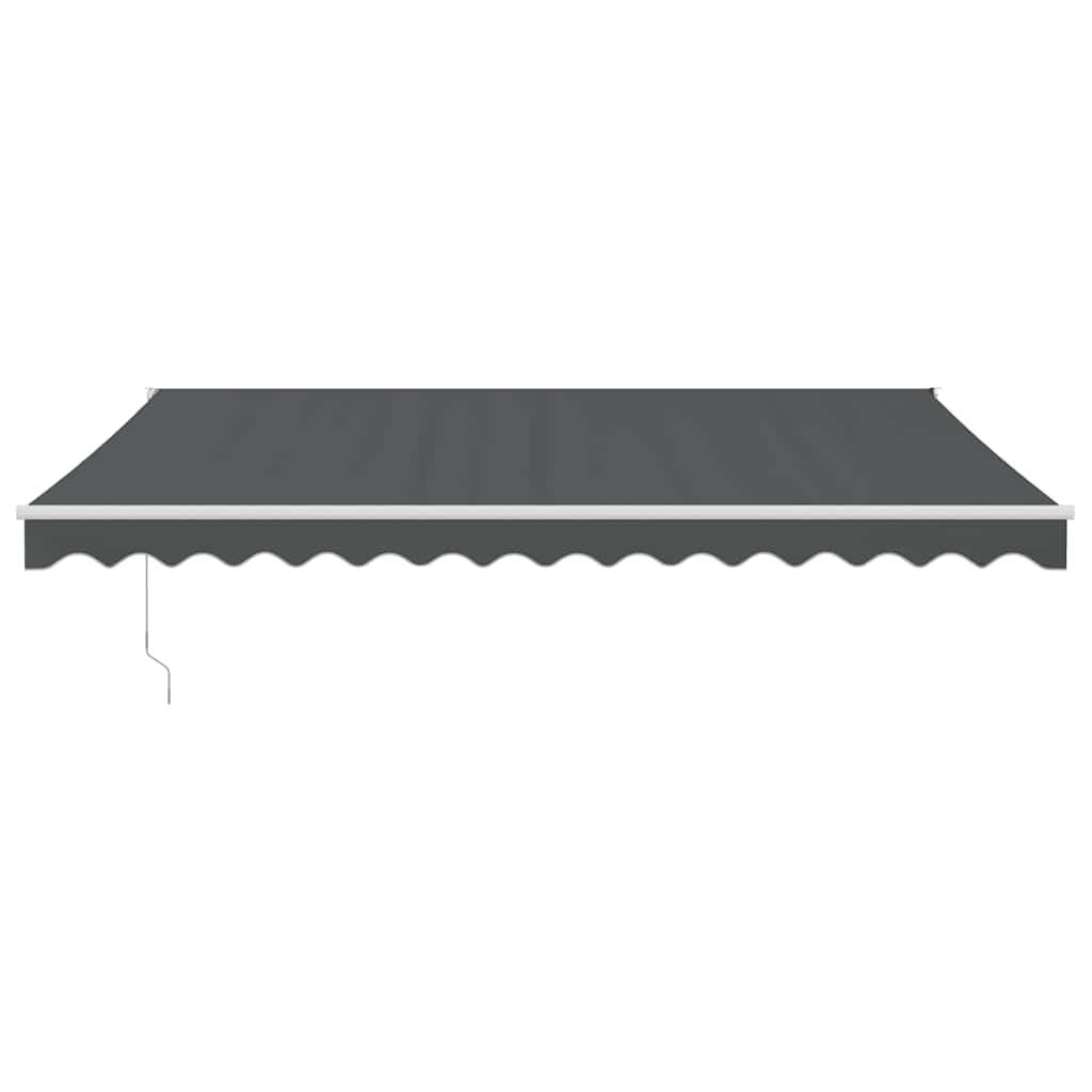 Toldo retráctil automático gris antracita y blanco 300x250 cm