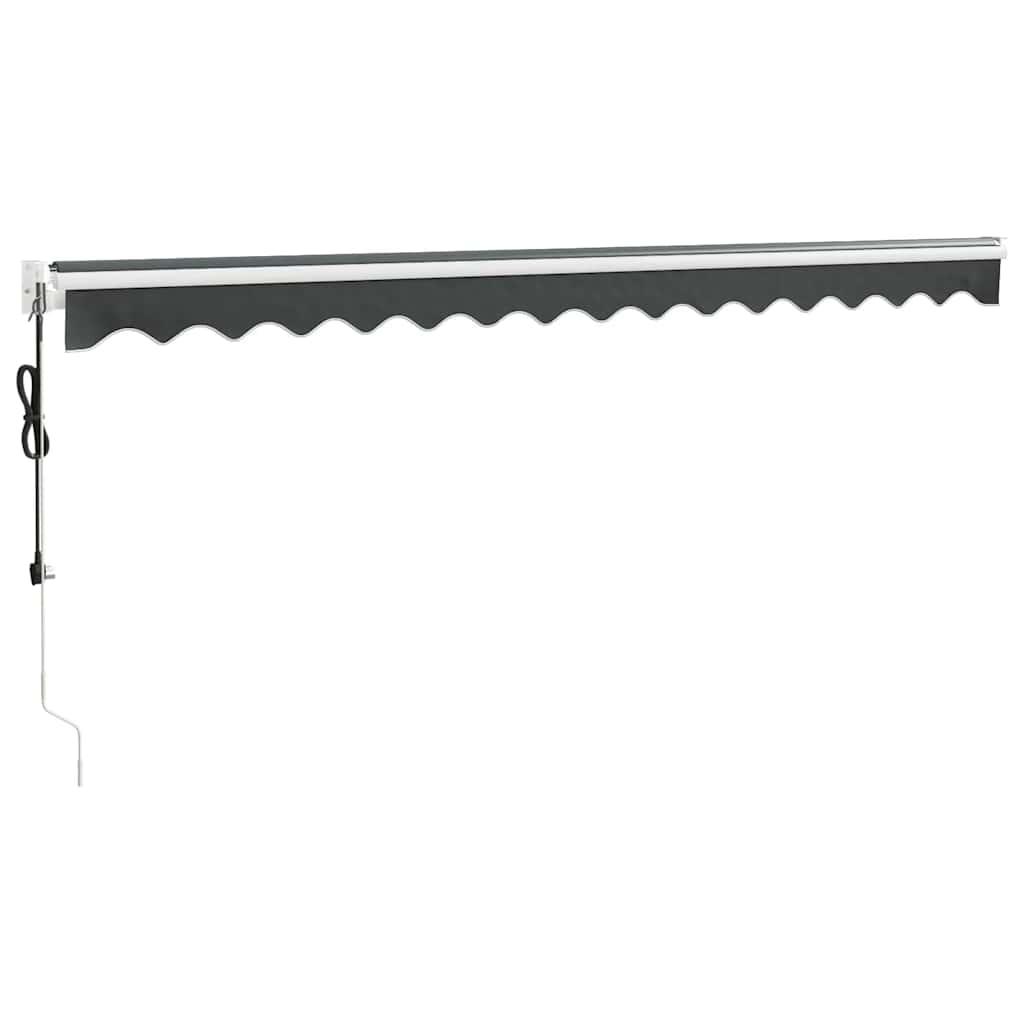 Toldo retráctil automático gris antracita y blanco 300x250 cm