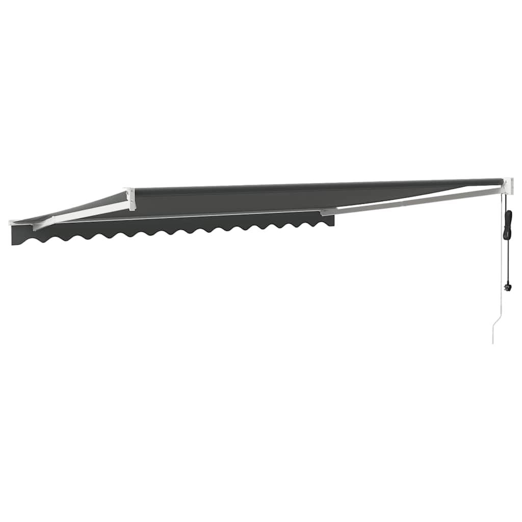 Toldo retráctil automático gris antracita y blanco 300x250 cm