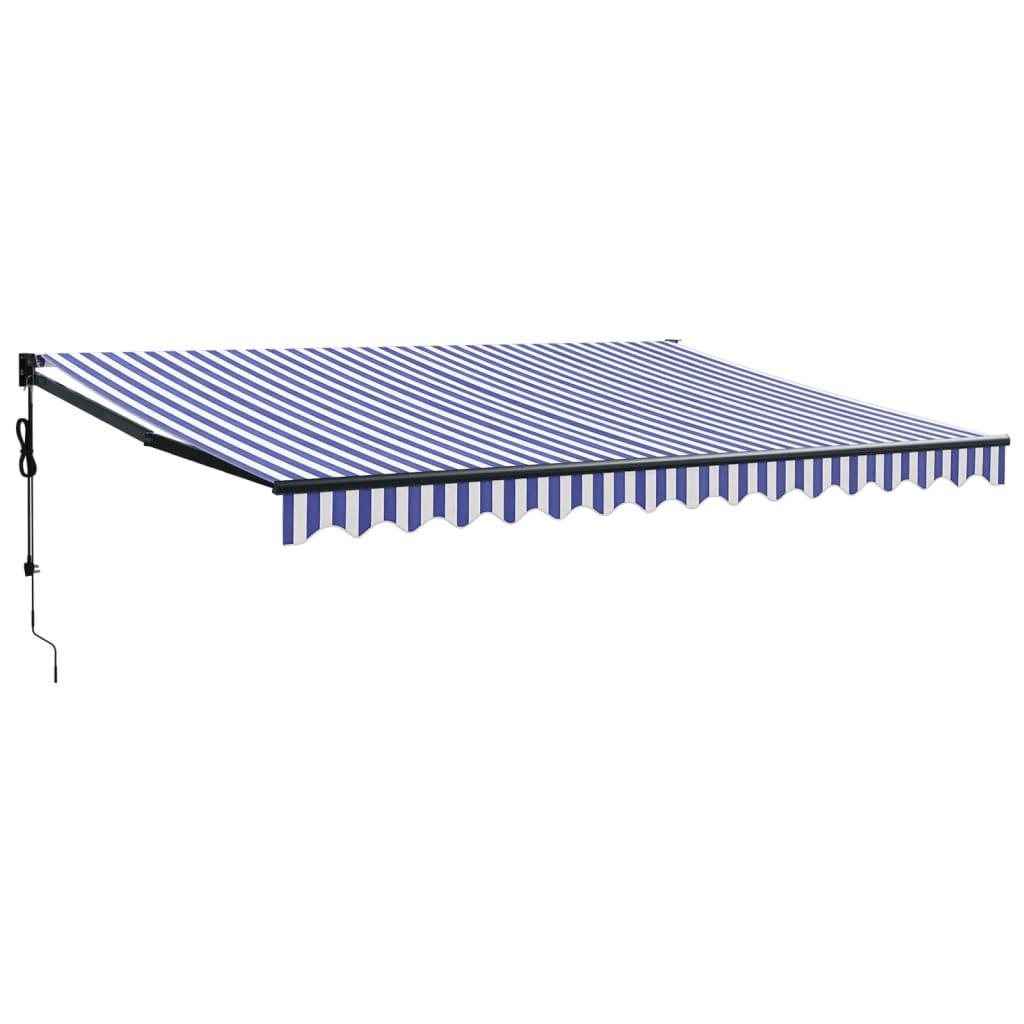 Toldo retráctil automático gris antracita y blanco 300x250 cm