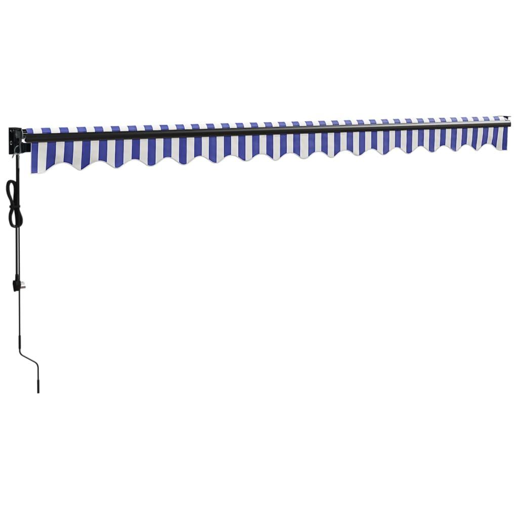 Toldo retráctil automático gris antracita y blanco 300x250 cm
