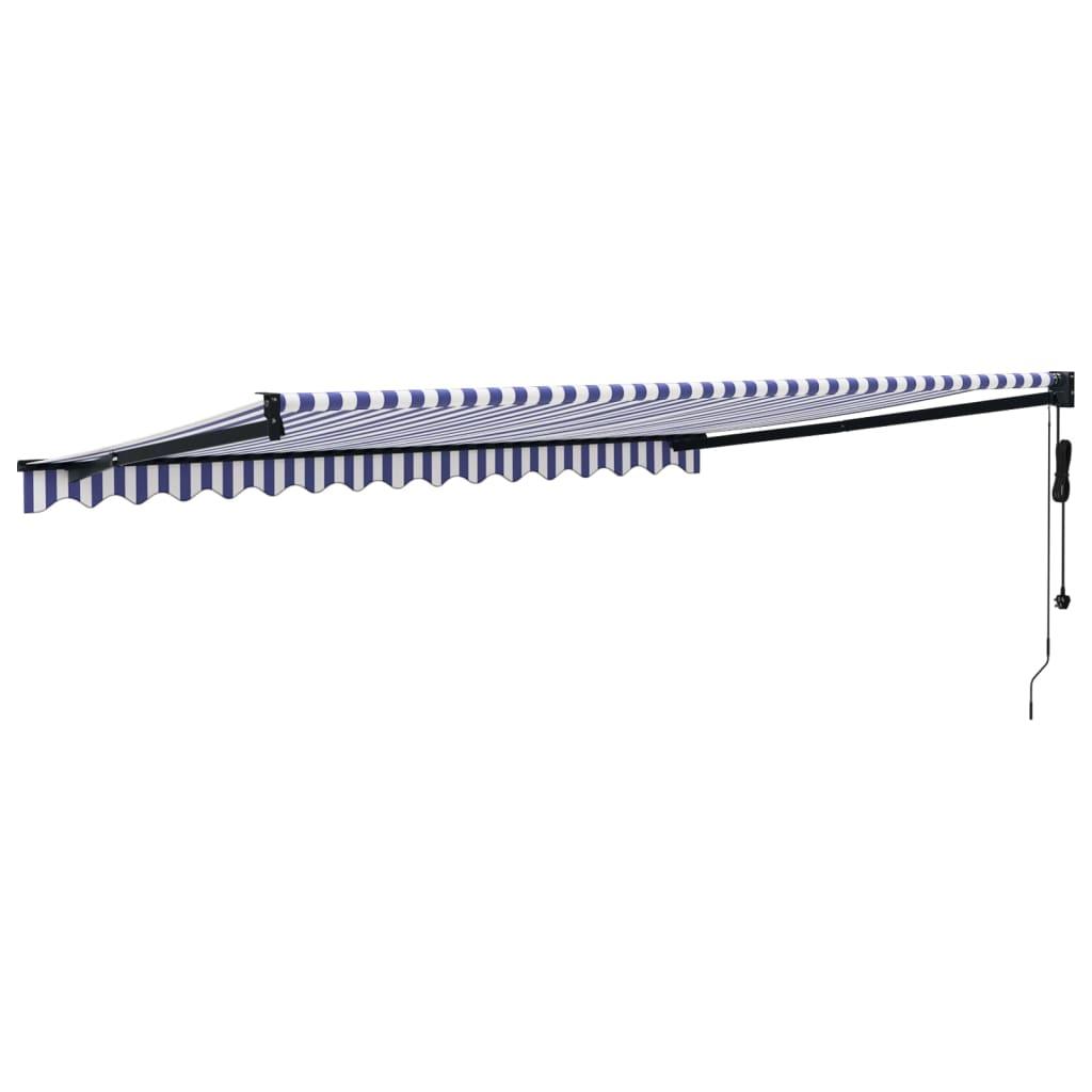 Toldo retráctil automático gris antracita y blanco 300x250 cm