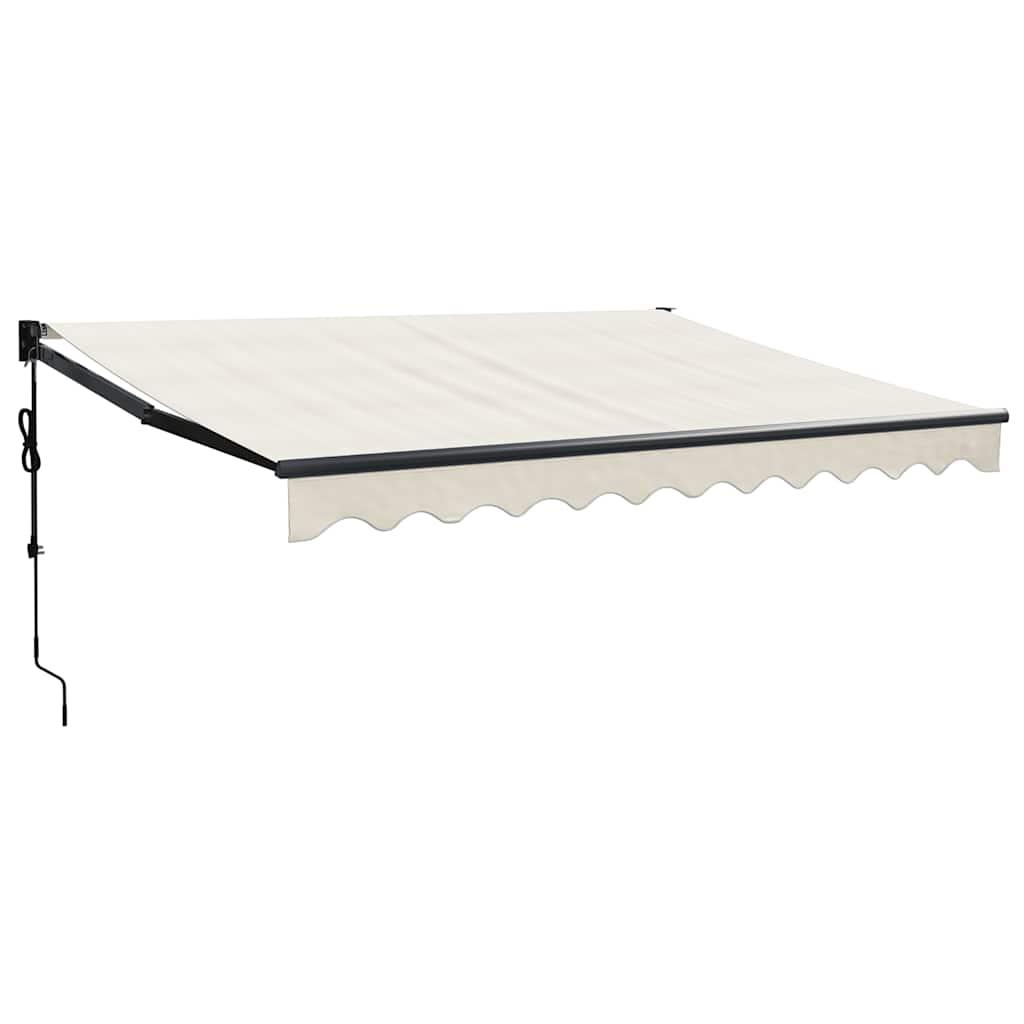 Toldo retráctil automático gris antracita y blanco 300x250 cm