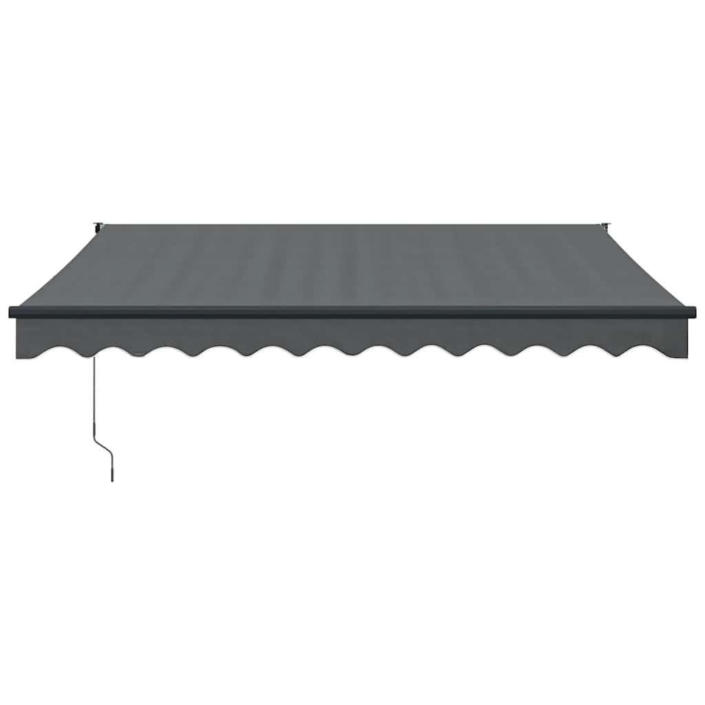 Toldo retráctil automático gris antracita y blanco 500x350 cm