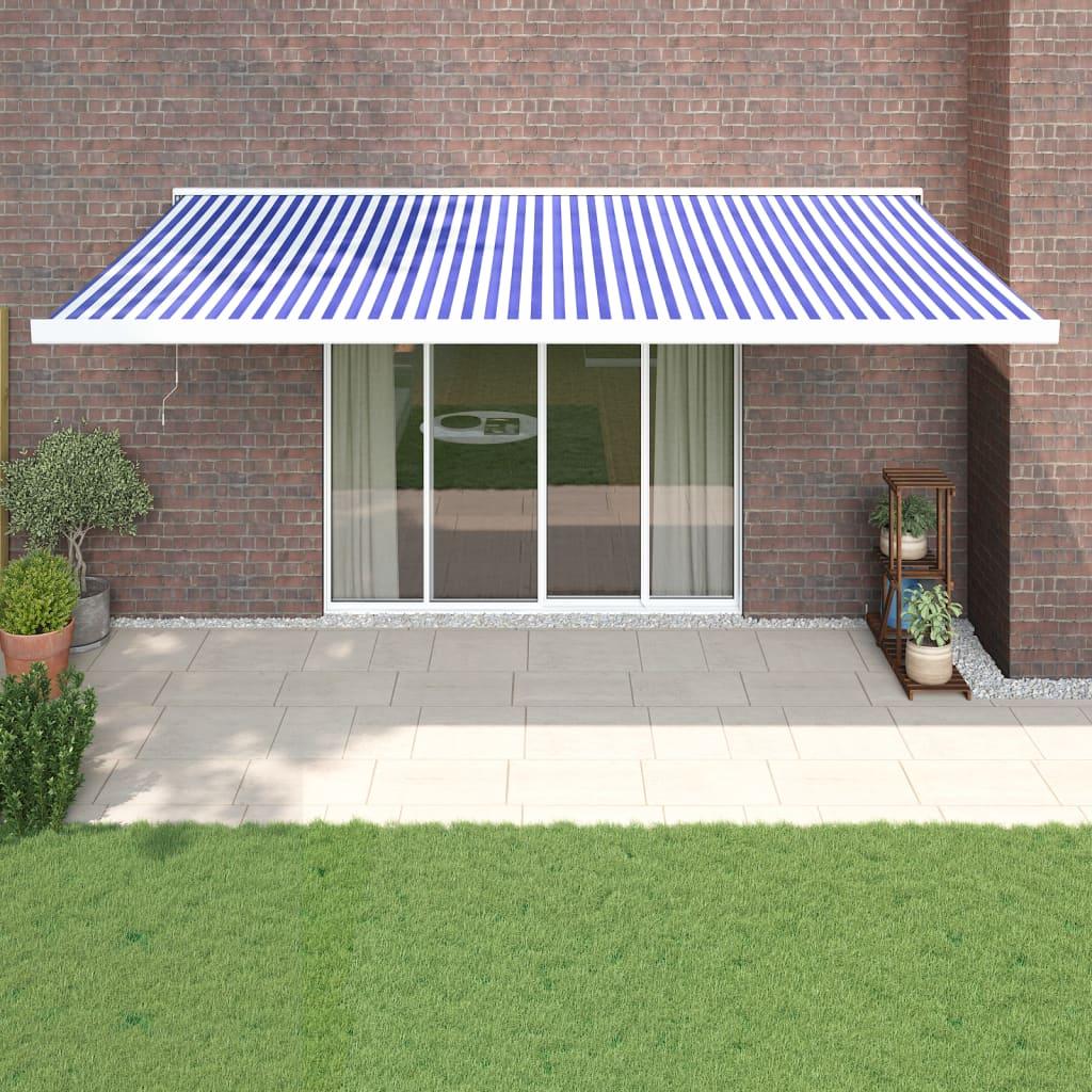 Toldo retráctil Amarillo y Blanco con Marco Antracita 3 x 2,5 m