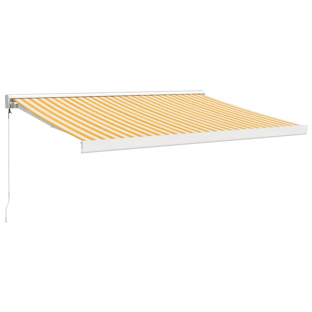 Toldo retráctil Amarillo y Blanco con Marco Antracita 3 x 2,5 m