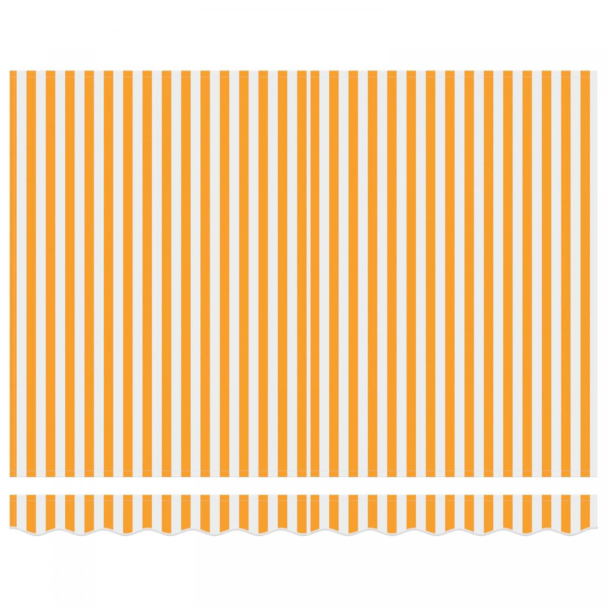 Toldo retráctil Amarillo y Blanco con Marco Antracita 4,5 x 3 m