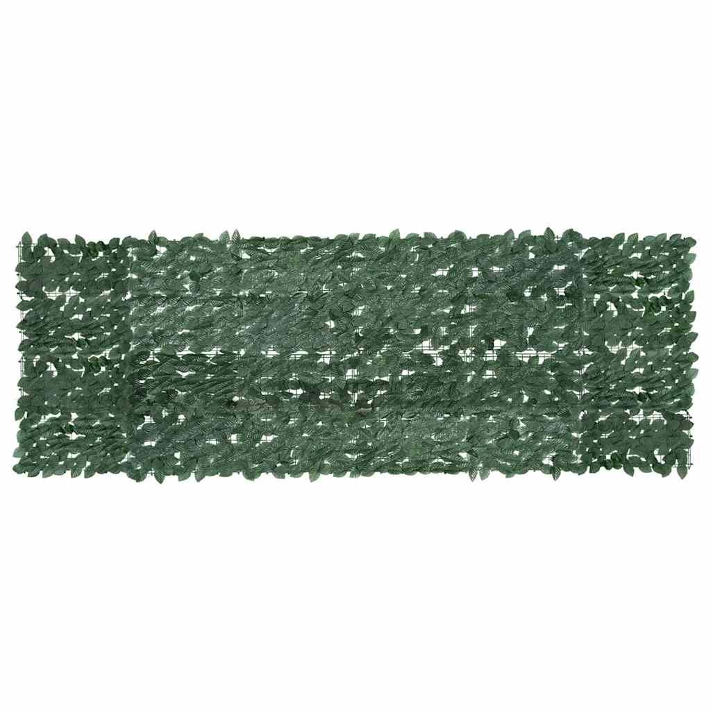 Toldo para balcón con hojas verde oscuro 300x100 cm