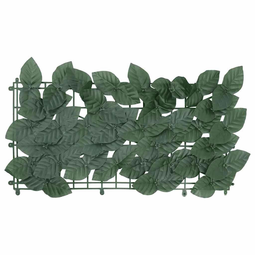Toldo para balcón con hojas verde oscuro 300x100 cm