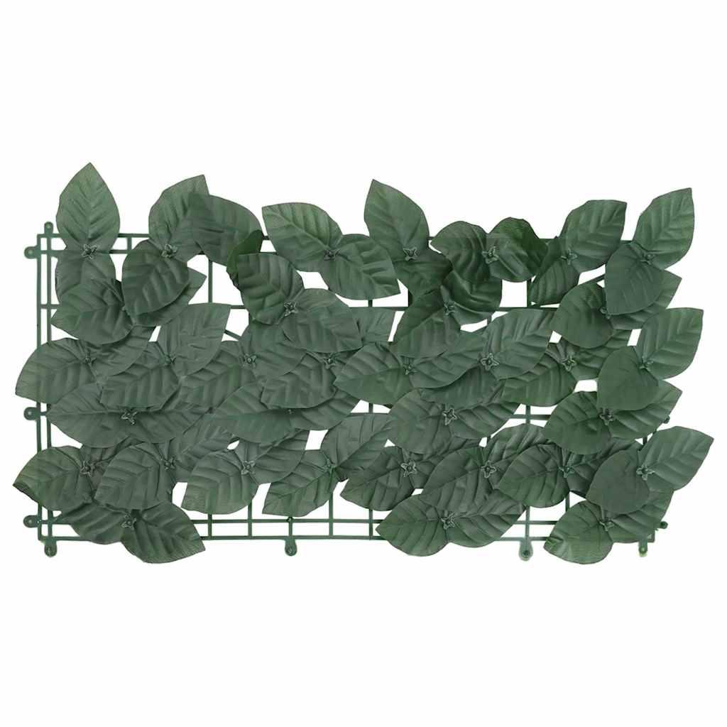 Toldo para balcón con hojas verde oscuro 300x100 cm