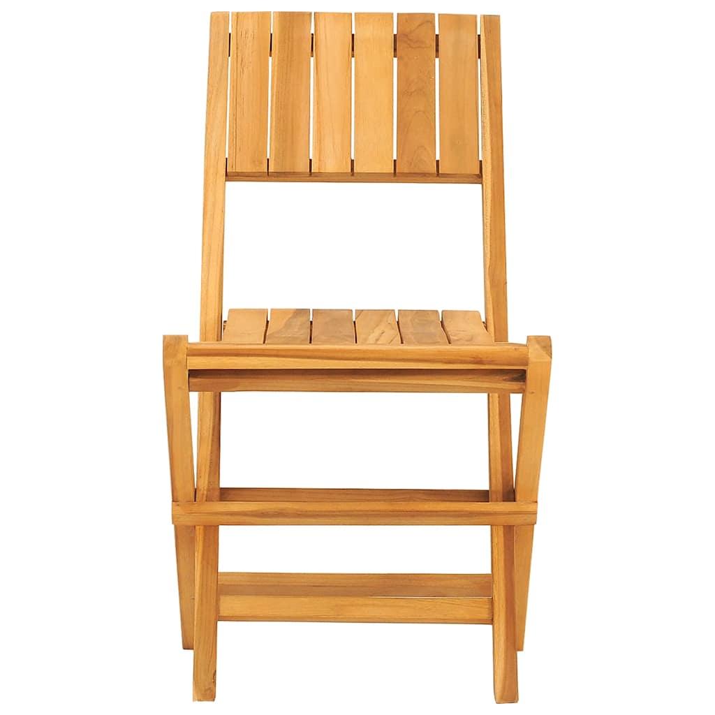 Sillas plegables, 4 unidades,, madera maciza de teca