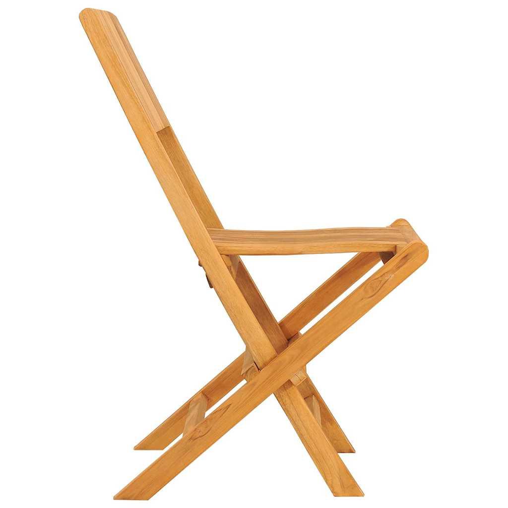 Sillas plegables, 4 unidades,, madera maciza de teca