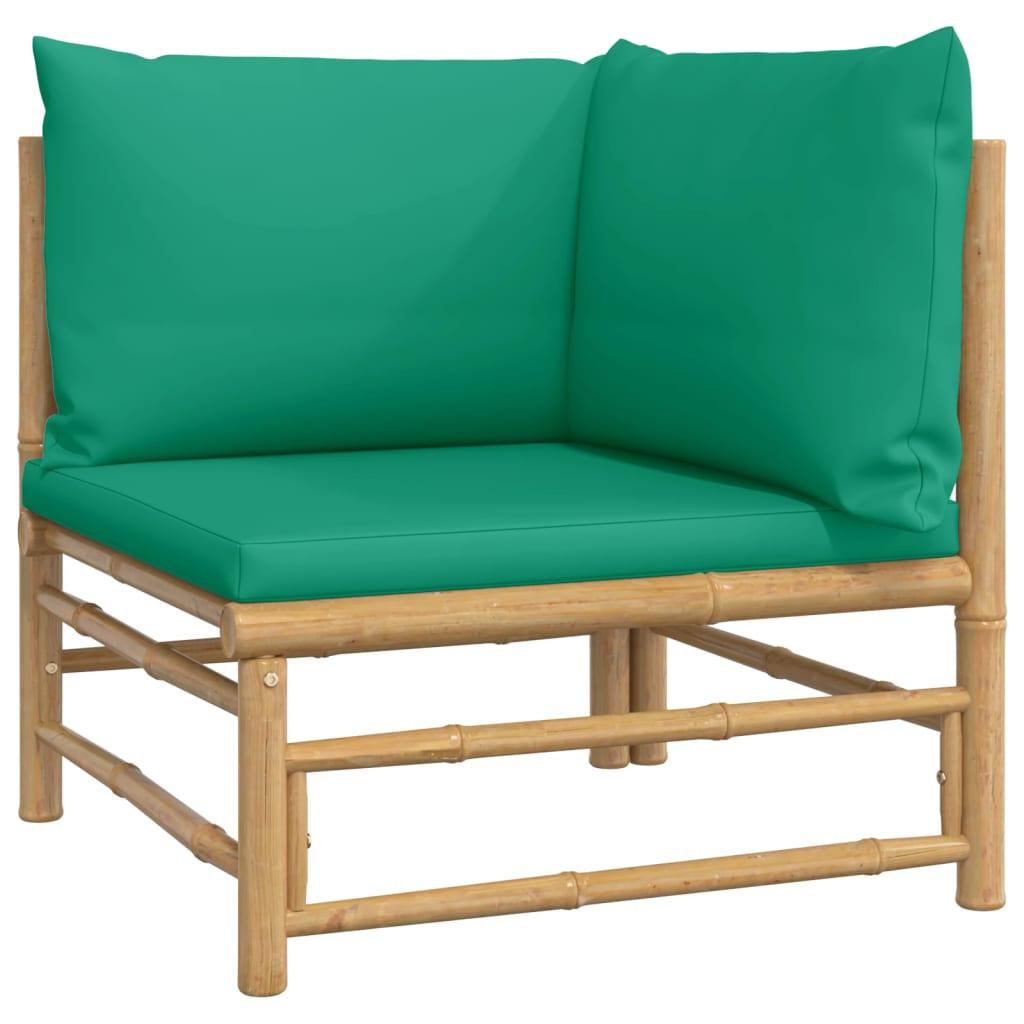 Set de muebles de jardín 10 piezas bambú