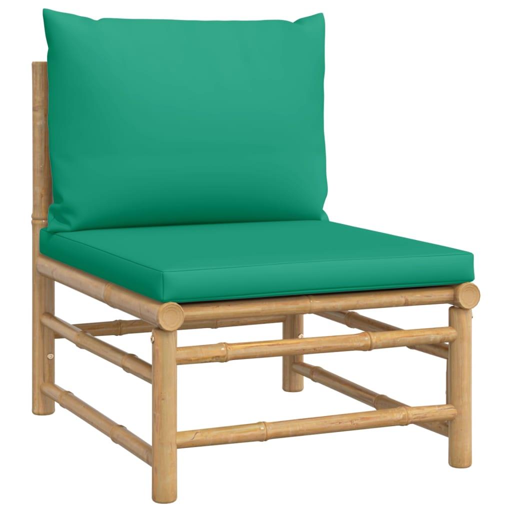 Set de muebles de jardín 10 piezas bambú