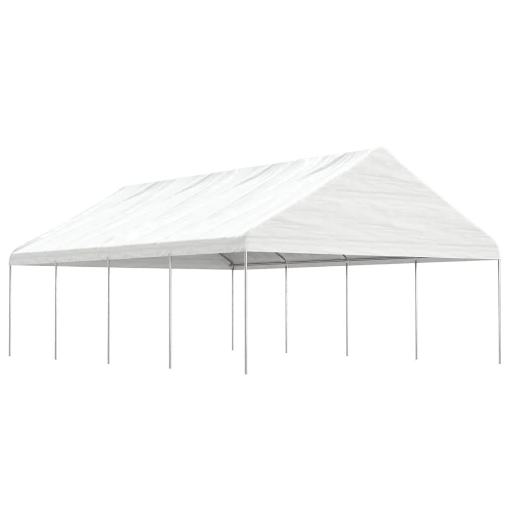 Cenador con techo polietileno blanco