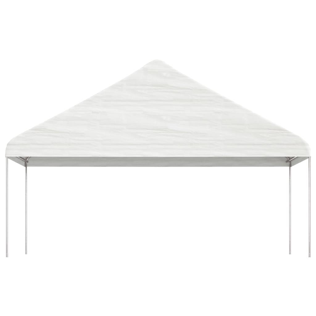 Cenador con techo polietileno blanco