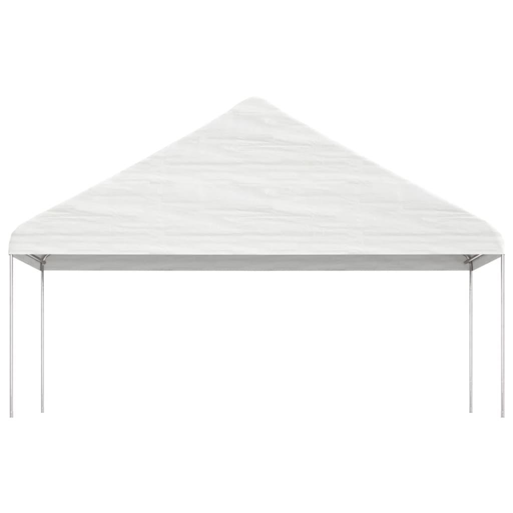 Cenador con techo polietileno blanco