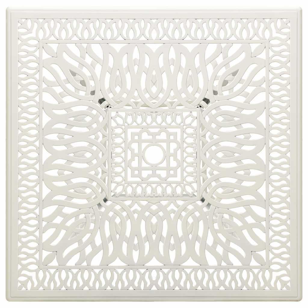 Mesa de jardín aluminio fundido color bronce 90x90x73 cm