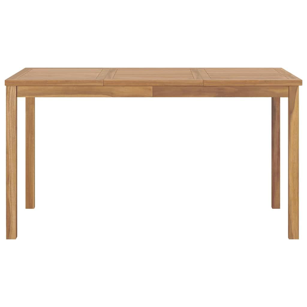 Mesa de comedor para jardín madera maciza de teca 120x70x77 cm