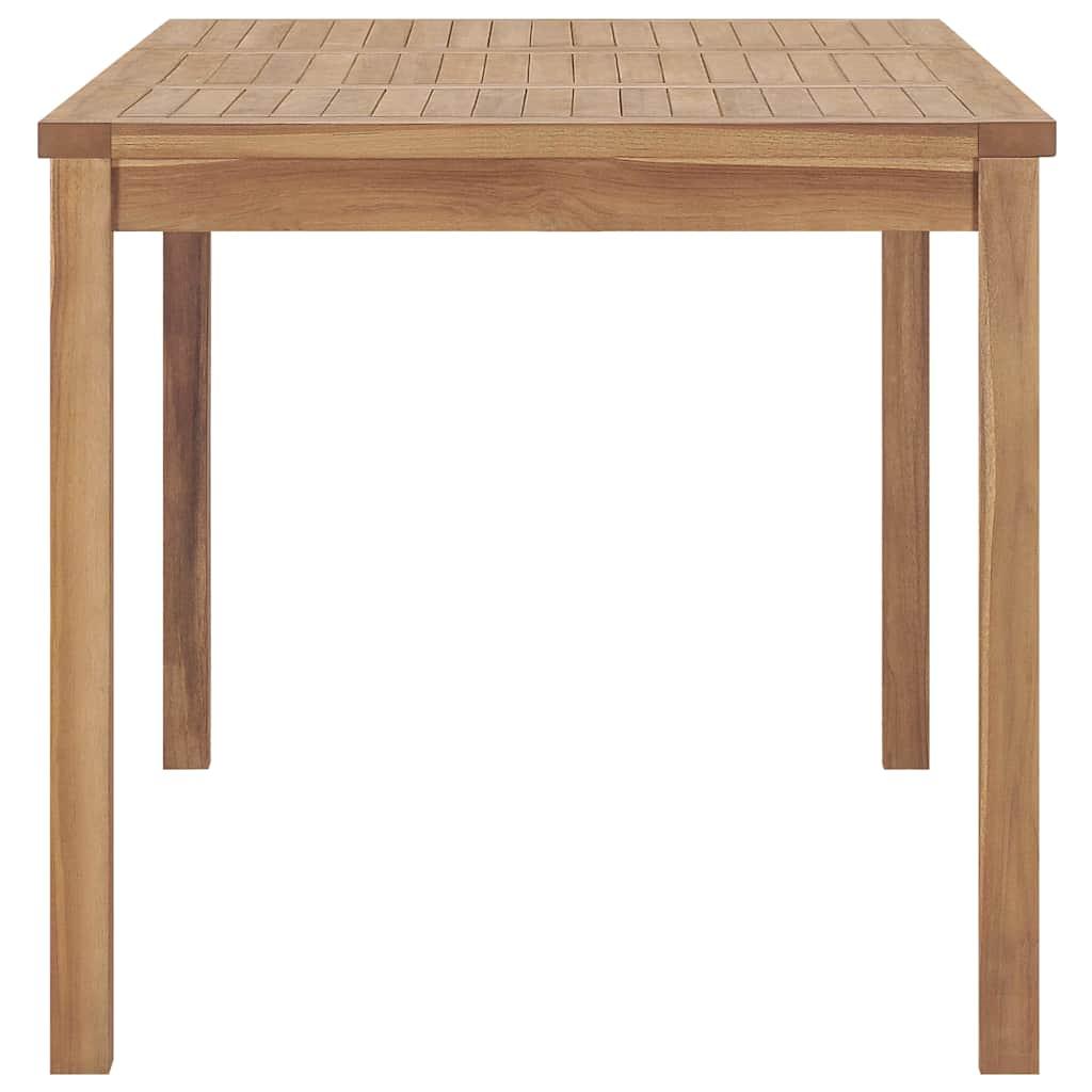 Mesa de comedor para jardín madera maciza de teca 120x70x77 cm