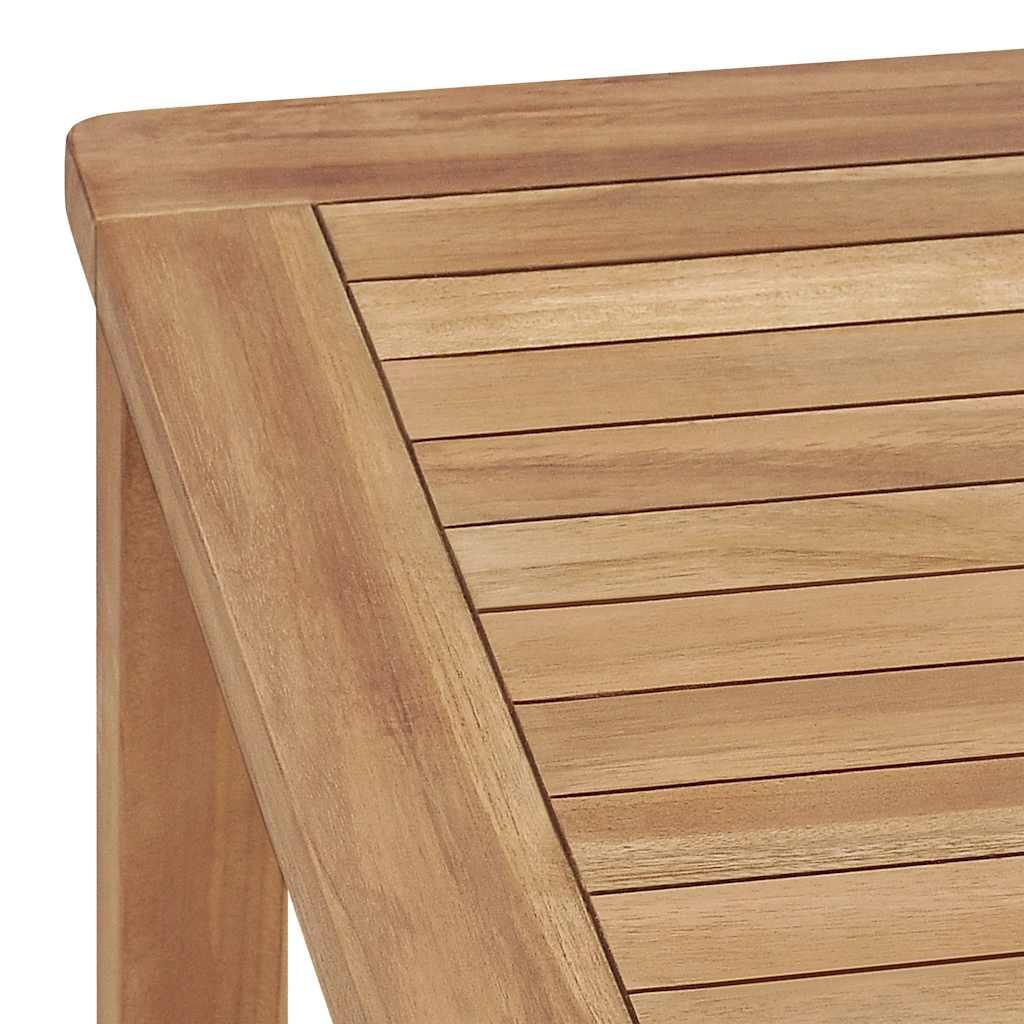 Mesa de comedor para jardín madera maciza de teca 120x70x77 cm