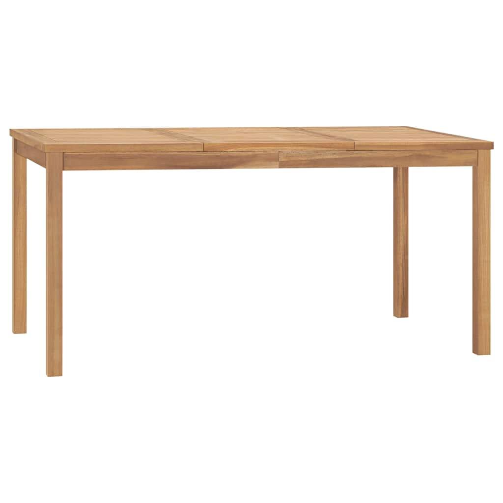 Mesa de comedor para jardín madera maciza de teca 120x70x77 cm