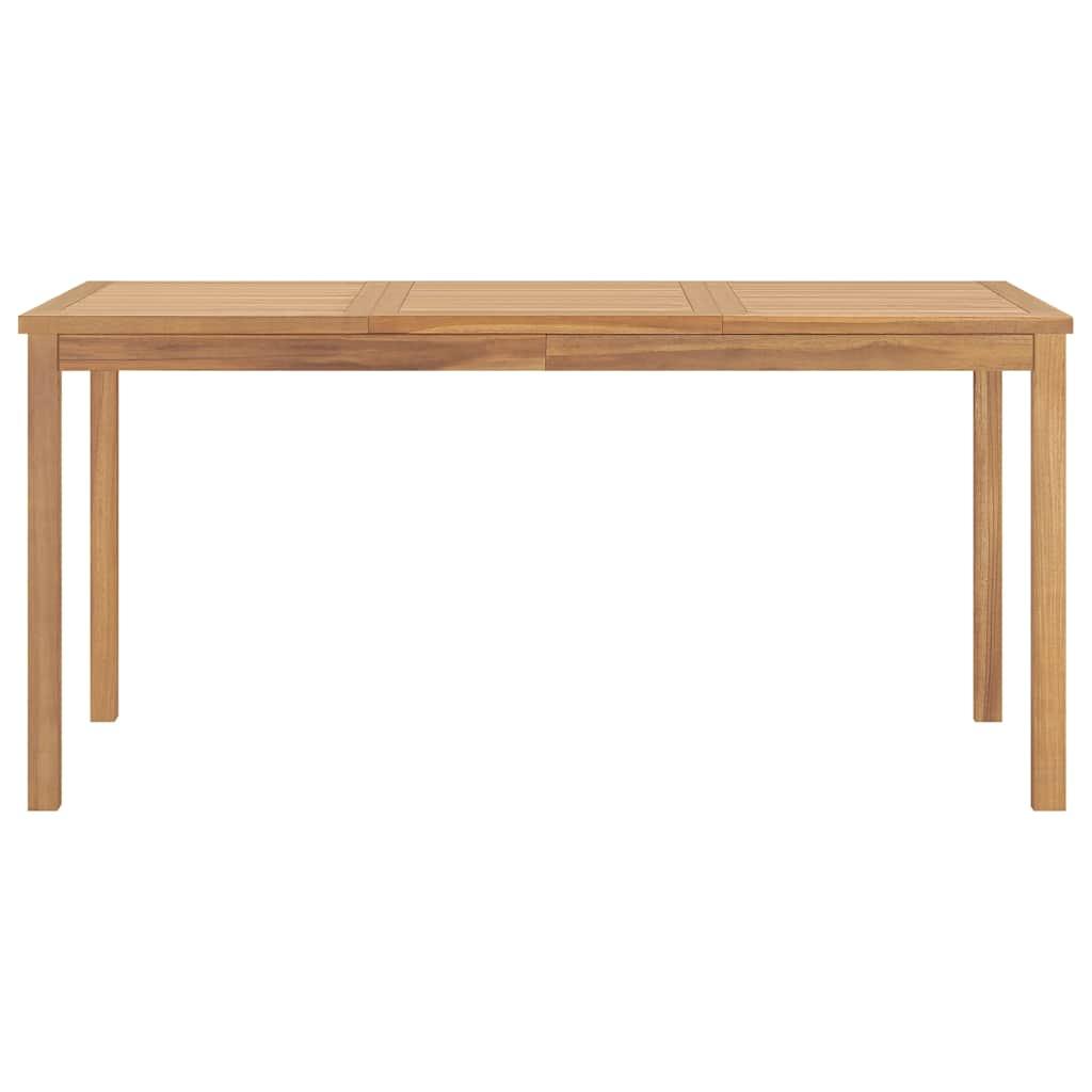 Mesa de comedor para jardín madera maciza de teca 120x70x77 cm