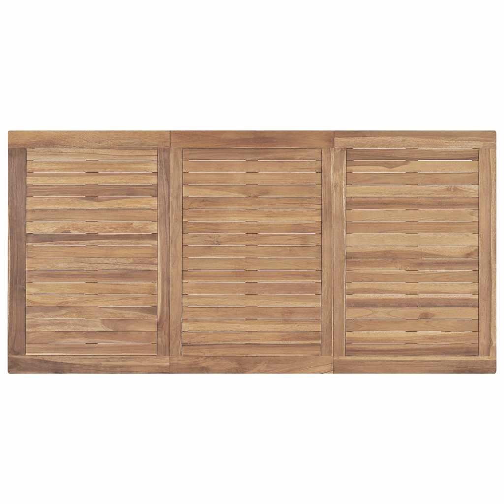 Mesa de comedor para jardín madera maciza de teca 120x70x77 cm