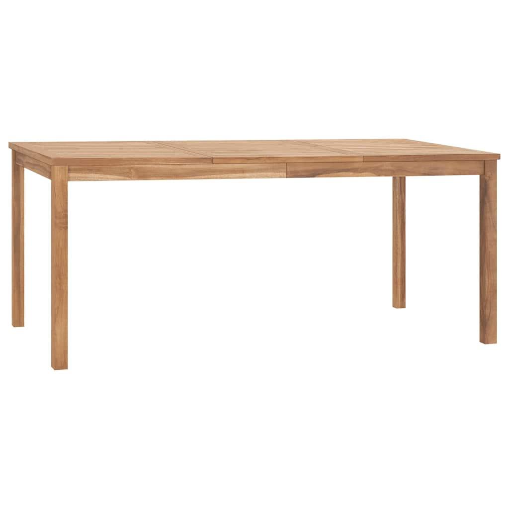 Mesa de comedor para jardín madera maciza de teca 120x70x77 cm