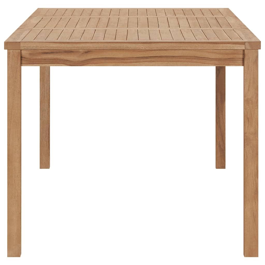 Mesa de comedor para jardín madera maciza de teca 120x70x77 cm