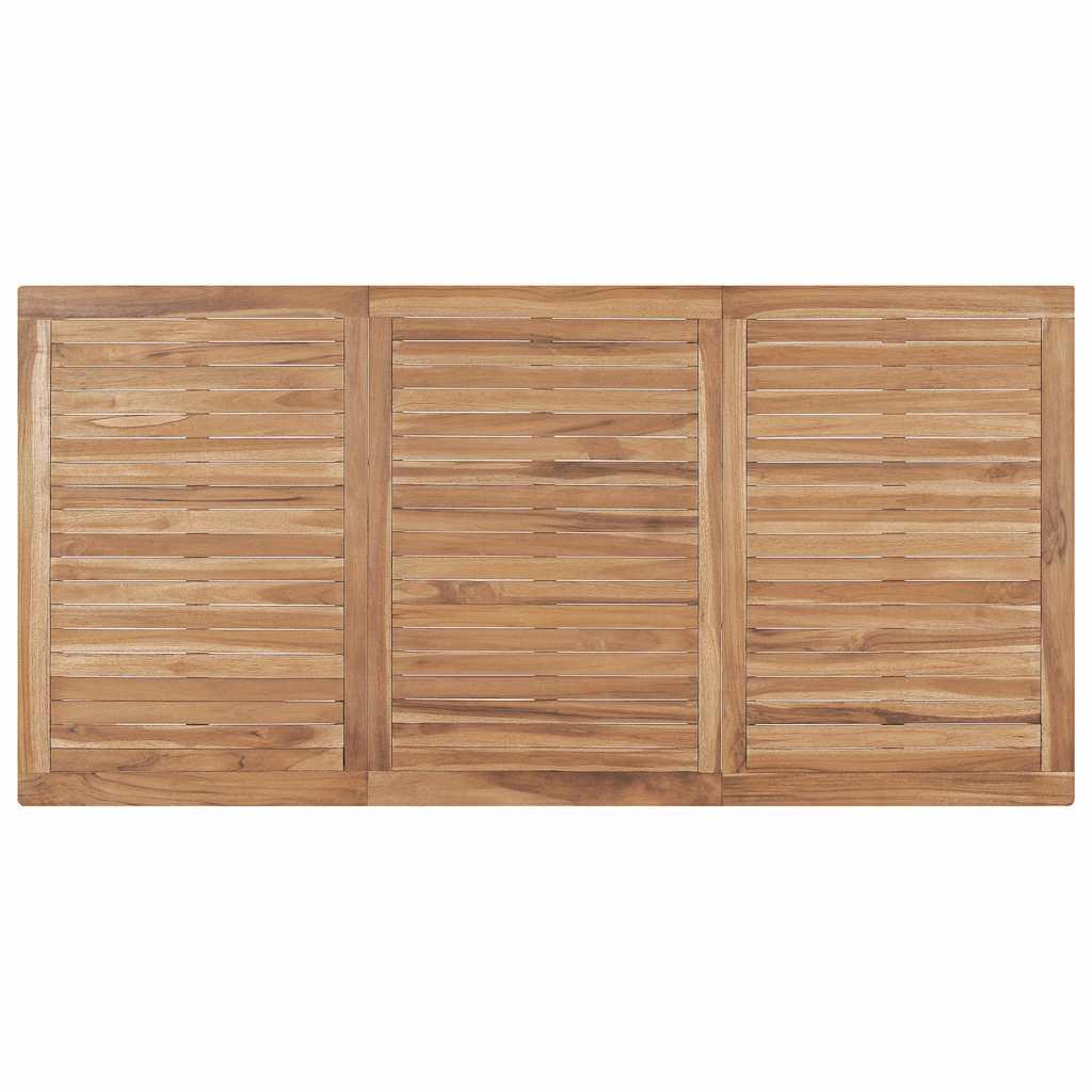 Mesa de comedor para jardín madera maciza de teca 120x70x77 cm