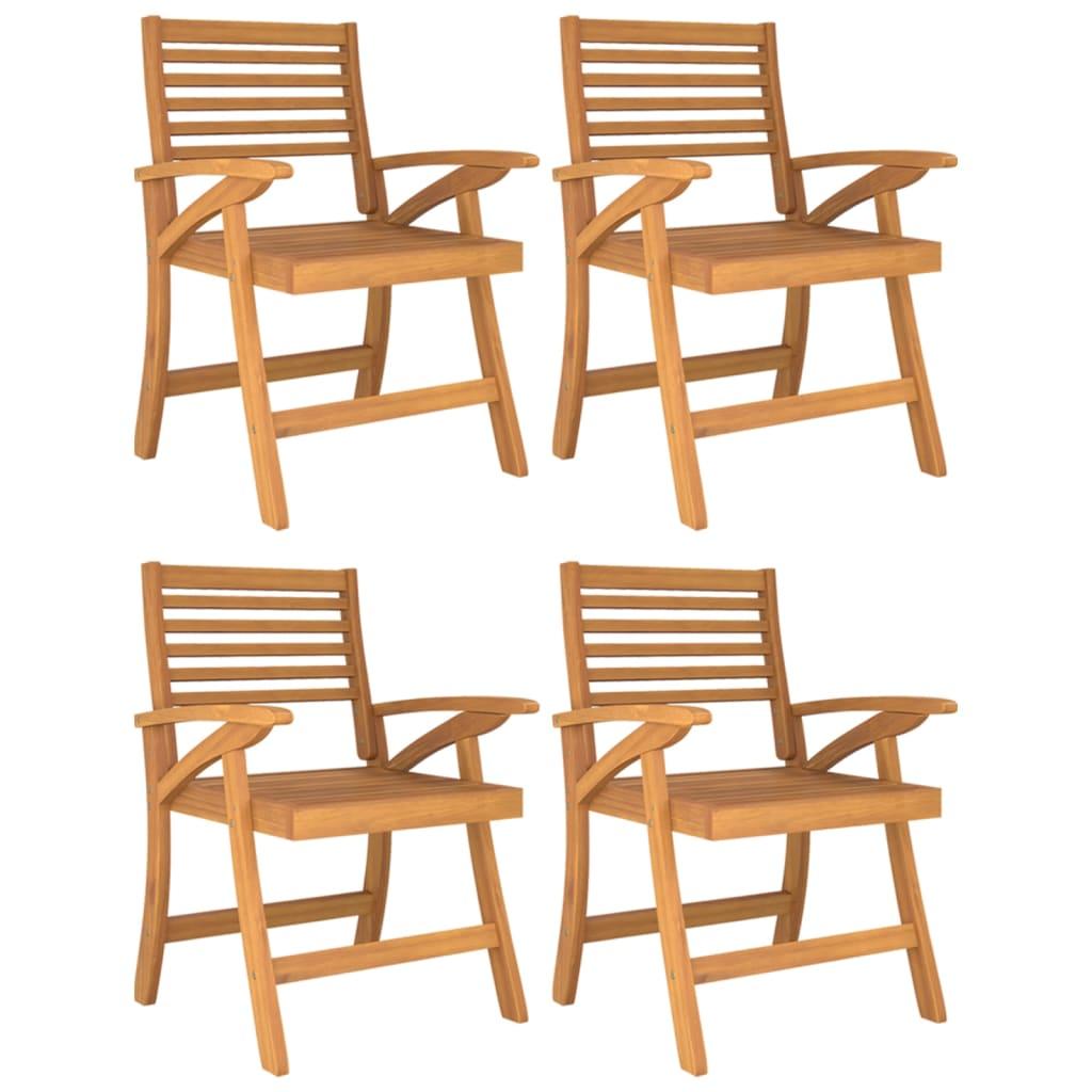Sillas de jardín 4 uds madera maciza de acacia