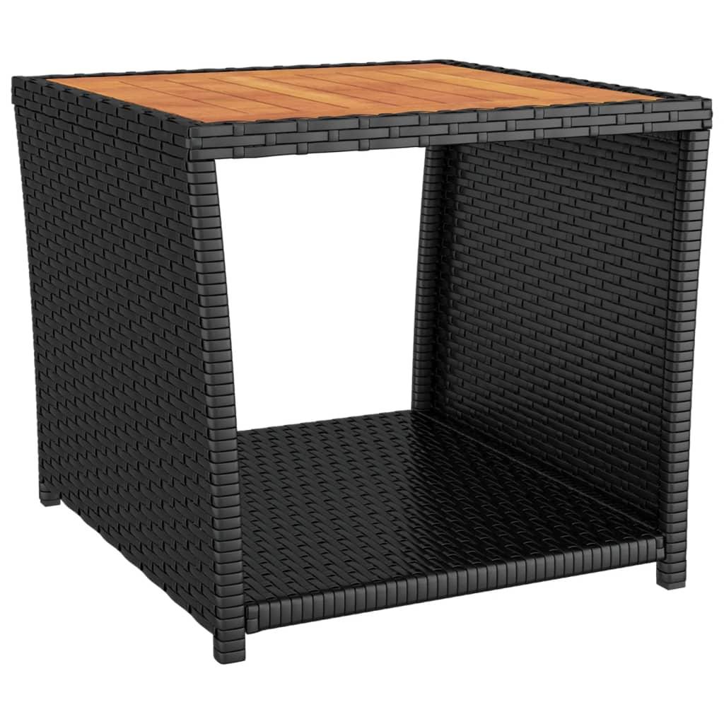 Juego muebles jardín 2 pzas madera acacia ratán sintético
